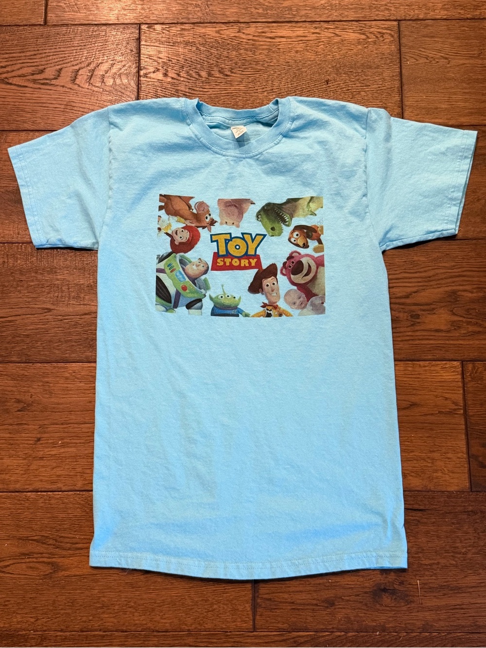 Toy Story Graphic Tee - Light Blue Short Sleeve, Unisex Small